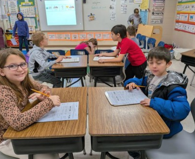 Canterbury Spanish Students Showing Off Their Work