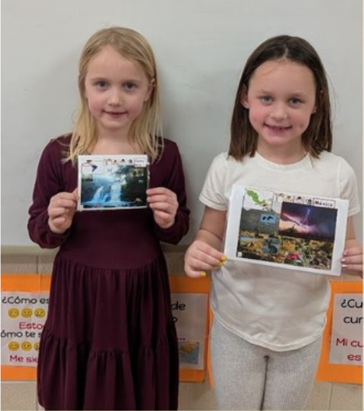 Canterbury Spanish Students Showing Off Their Work