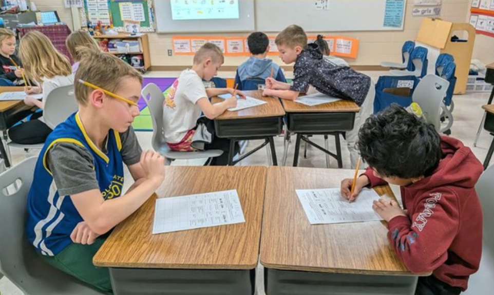 Canterbury Spanish Students Showing Off Their Work