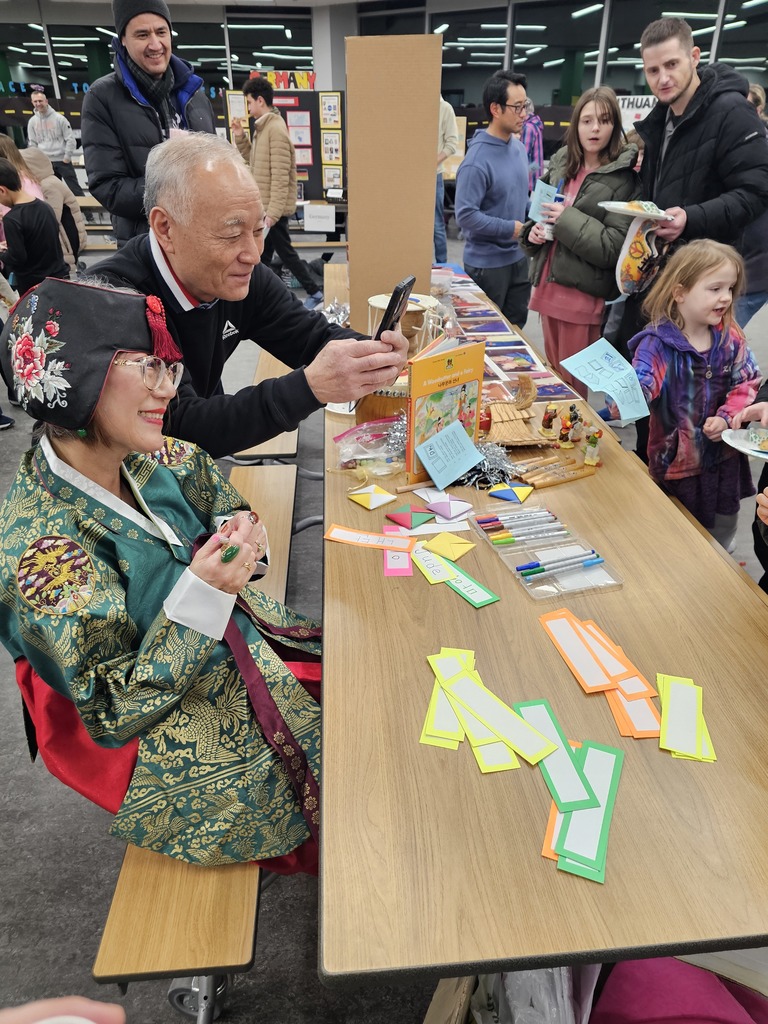 Family Shares Their Culture With Highland View's Community at All the World Event