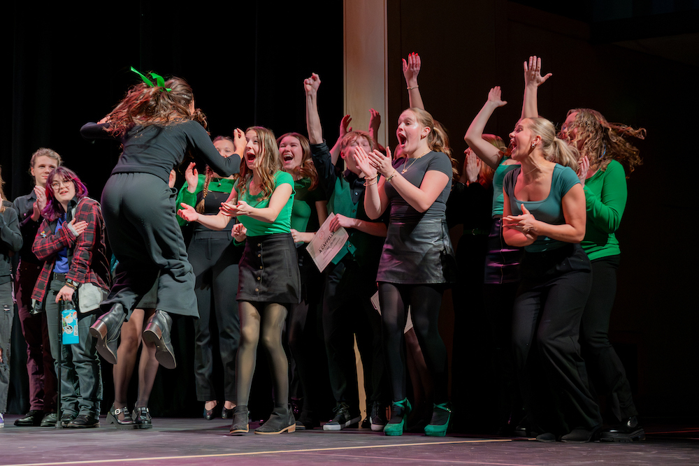 G-Harmony Cheering after earning third place at competition