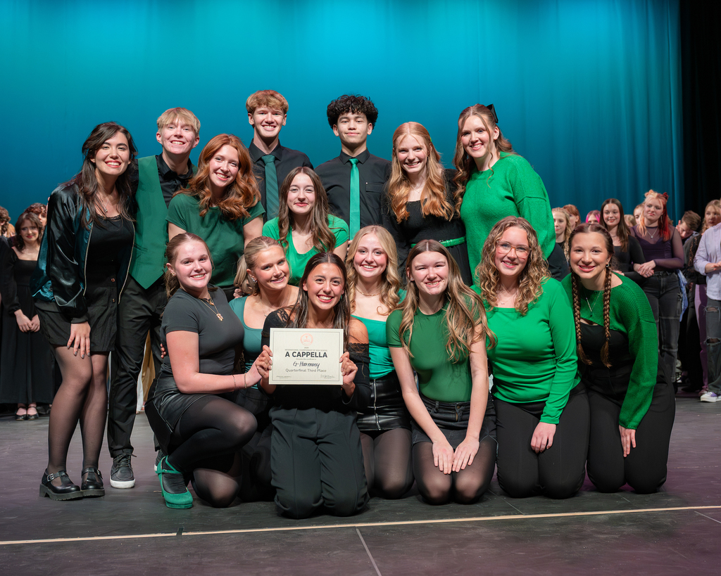 G-Harmony posing with their Third Place Certificate