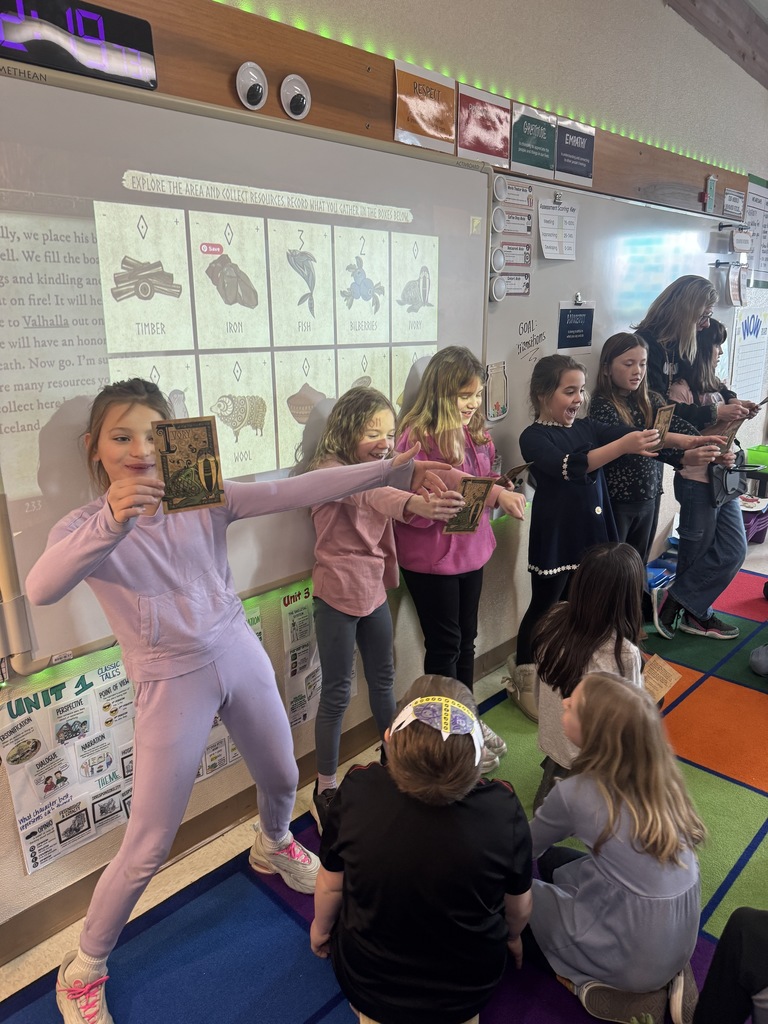 Canterbury Third Graders Experiencing the Life of a Viking for ELA Unit