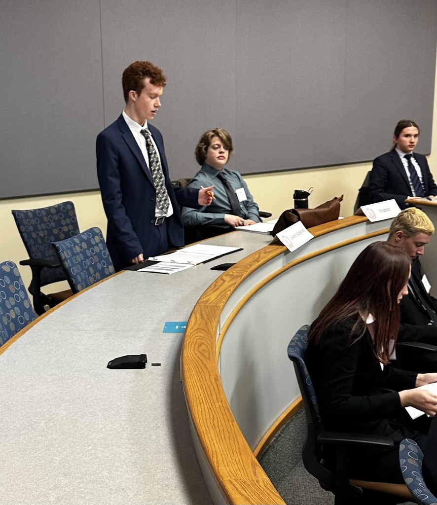 GHS Student standing and speaking during Model UN Conference.