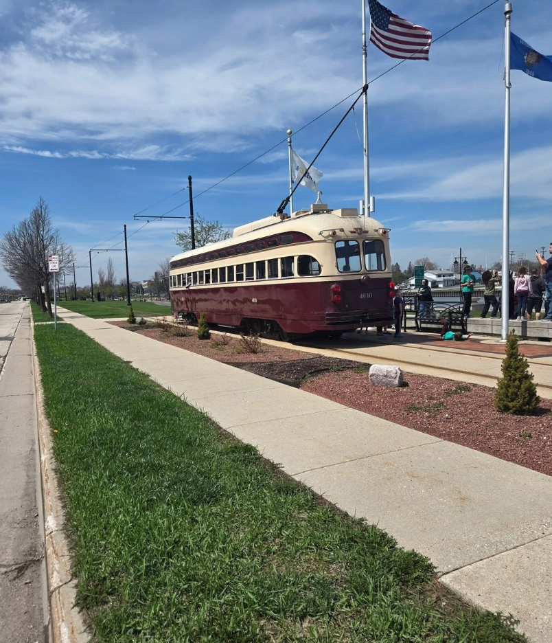 Streetcar in downtown Kenosha.