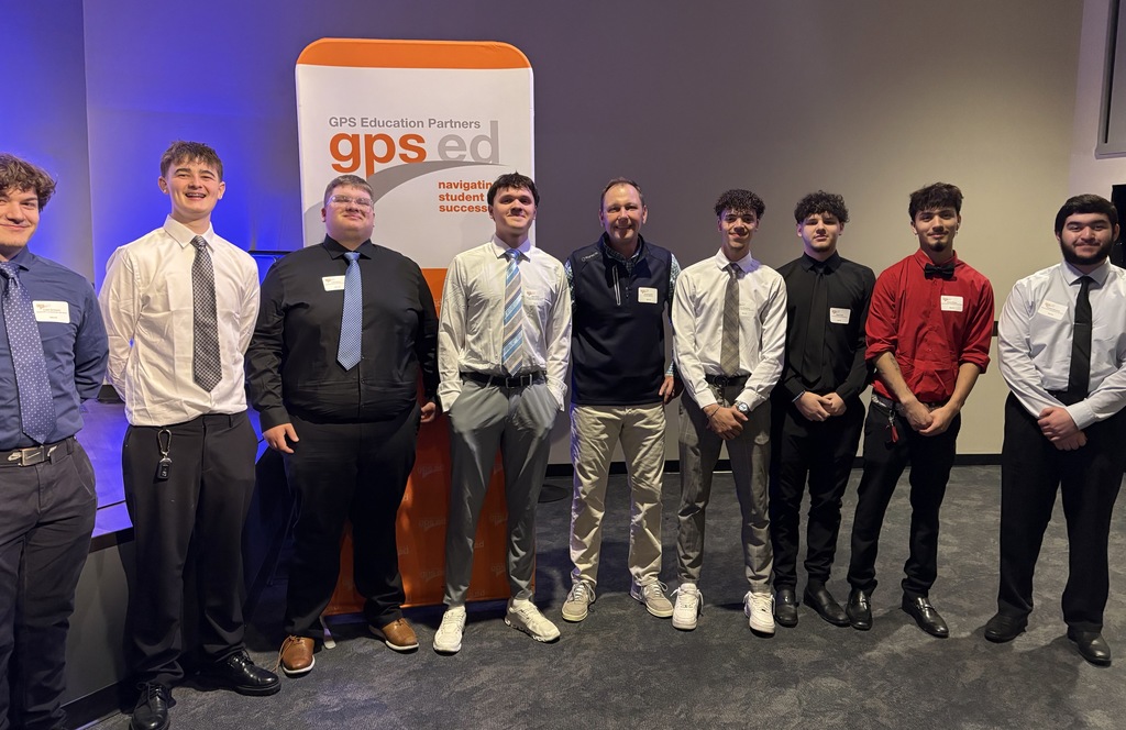 Eight GHS seniors who completed the GPS program.
