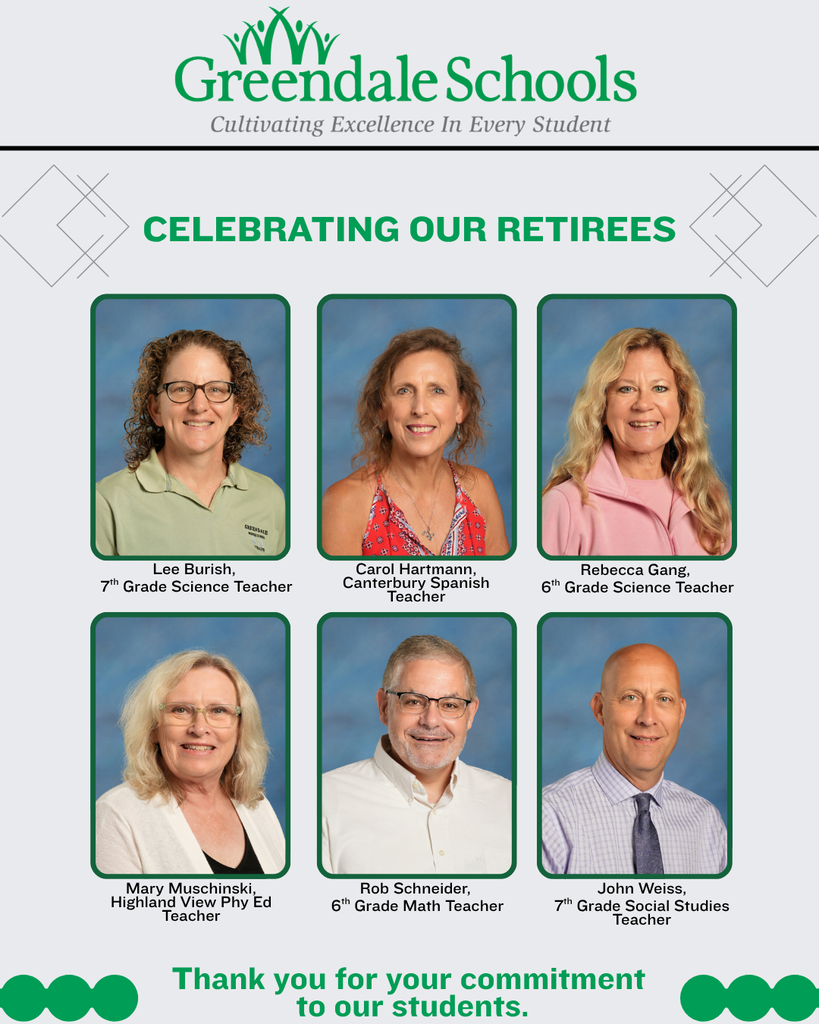 Poster of six people that reads Celebrating Our Retirees.