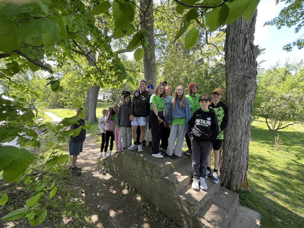 A group of students posing together at Outdoor Ed.