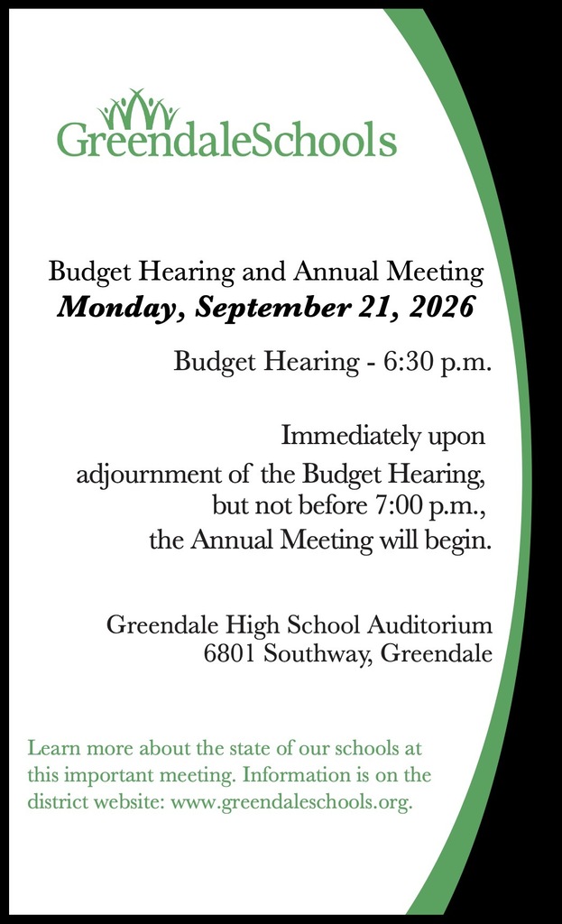 Annual Meeting Ad : Monday, September 21, at 6:30 p.m. in the GHS Auditorium