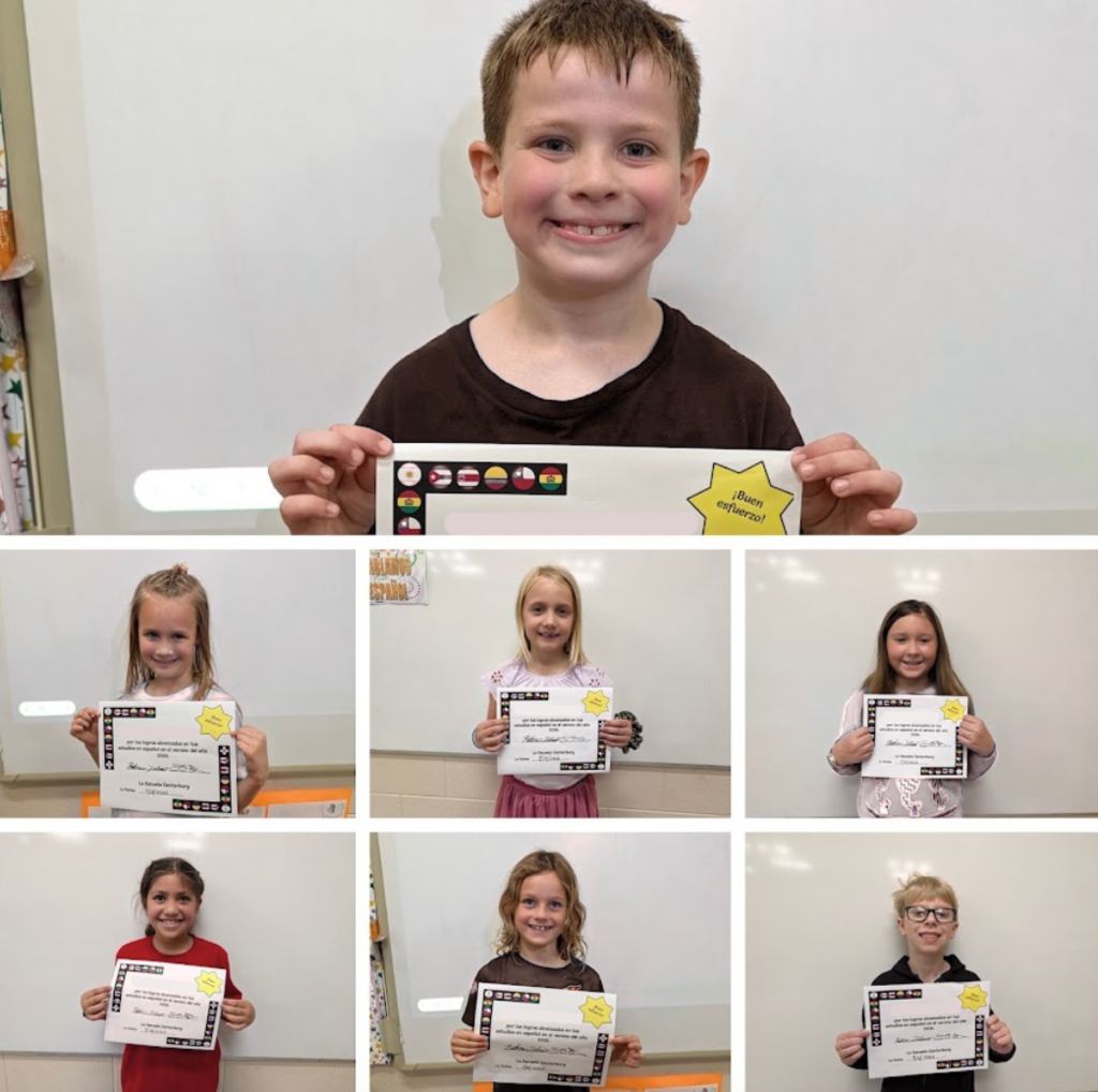 A grid photo showing multiple individual students smiling and holding their certificates.