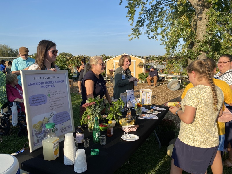 Health Dept staff and guests in the garden