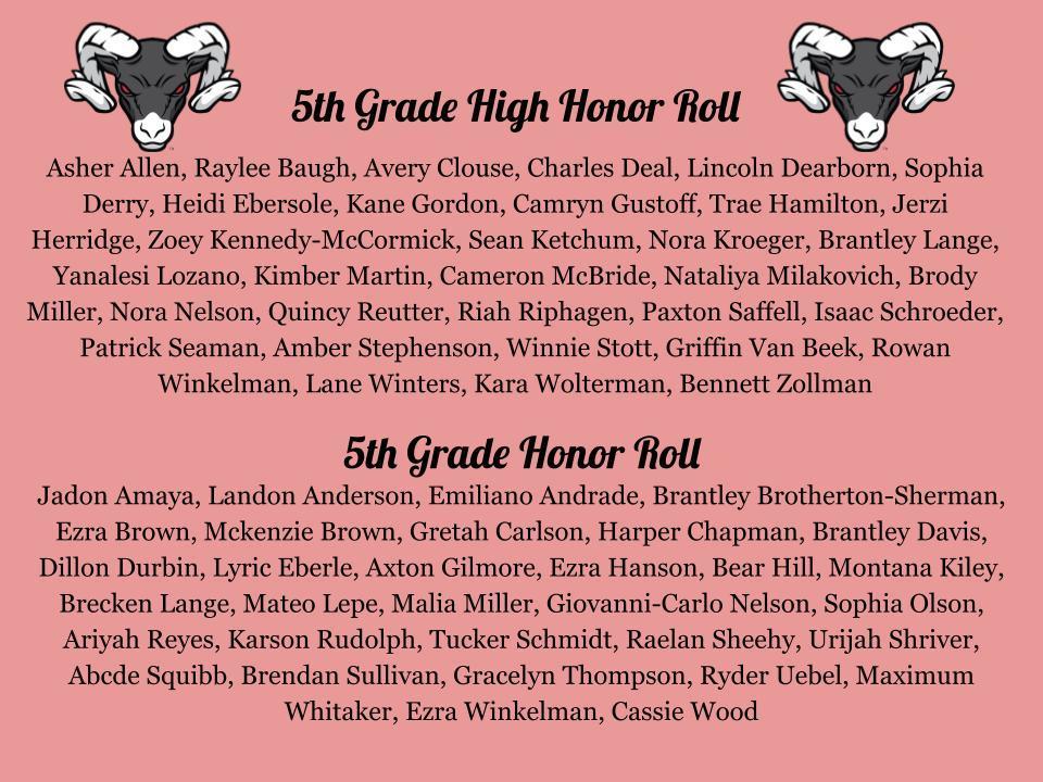 5th honor roll