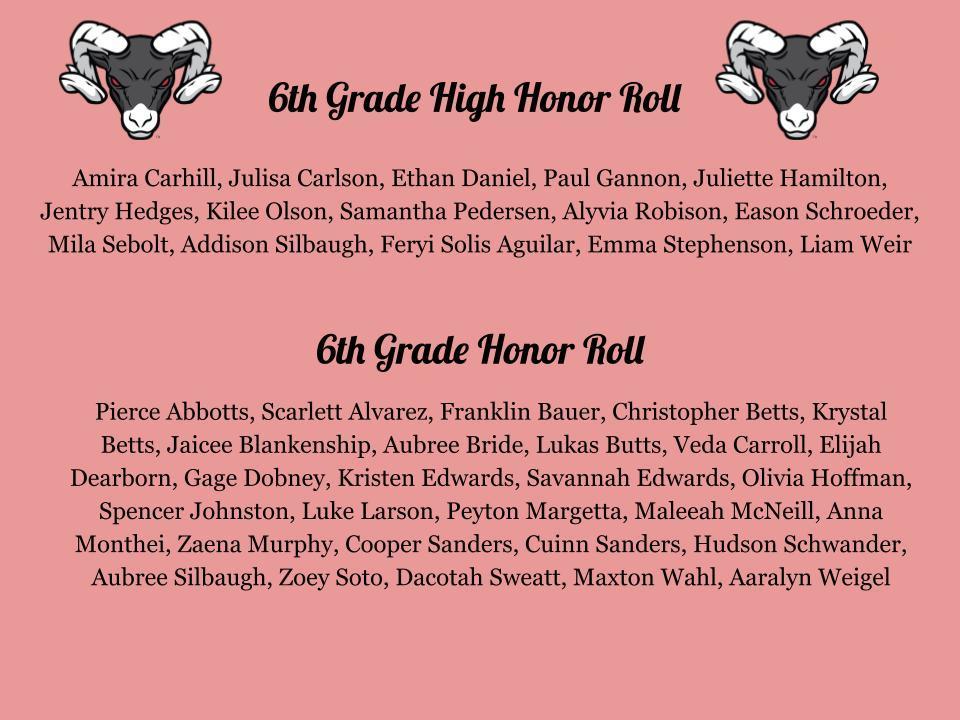 6th honor roll