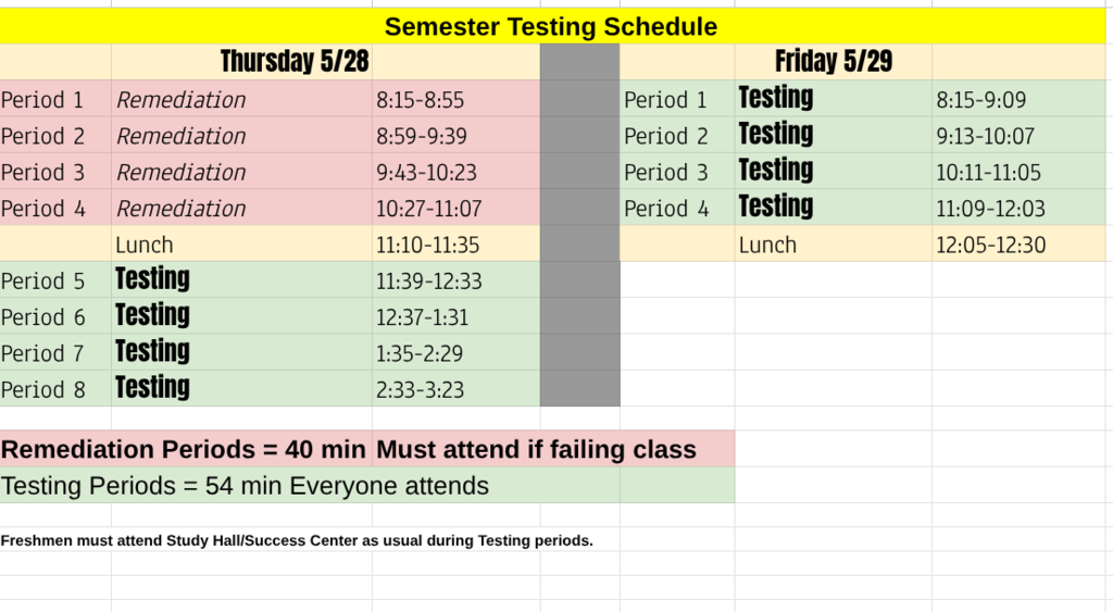 schedule