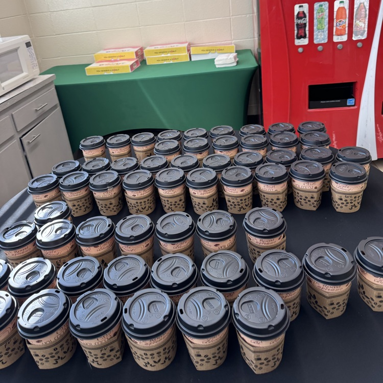 TY Christian Lewis & Harvest Baptist Church NEA for providing Cappuccinos & Donuts for the staff @ GCTJHS. Great Day To Be A Jr Eagle! 🦅 