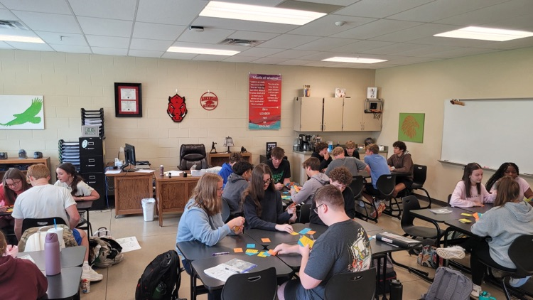Students working on Math