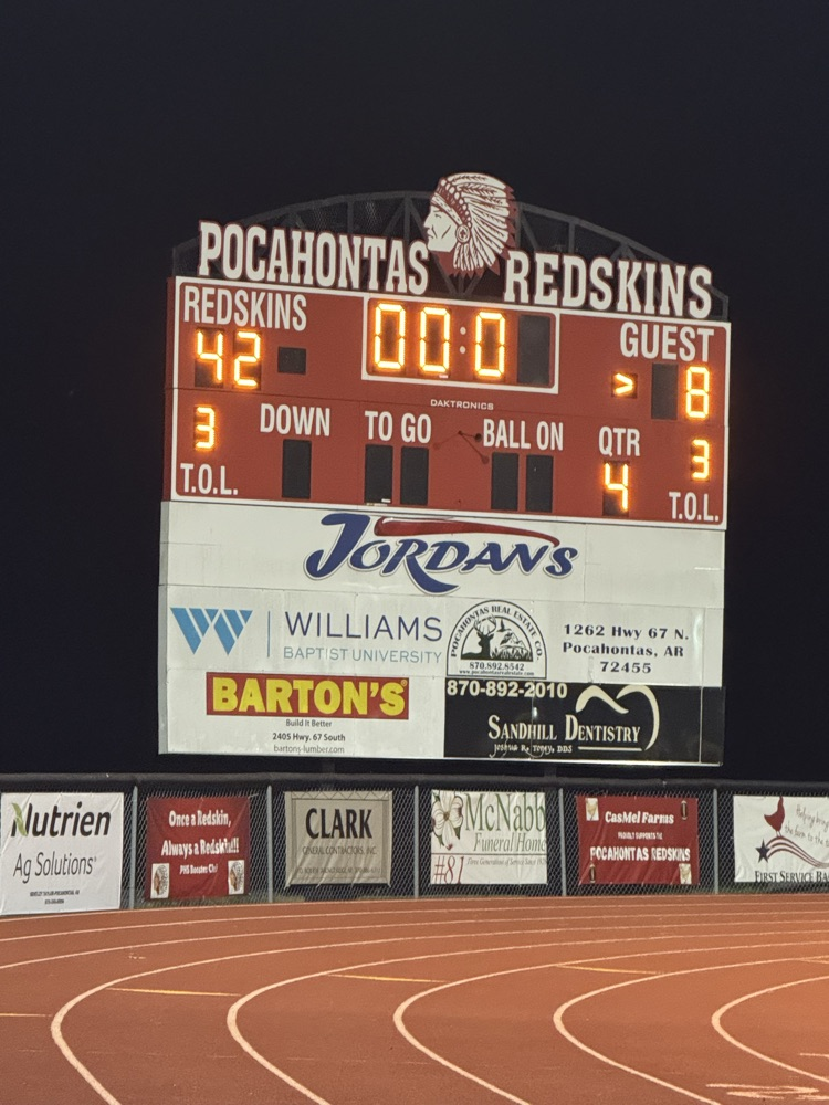 Jr Eagles fall to a talented Jr Pocahontas Redskins team 42-8. Still a great day to be a Jr Eagle! 🦅 