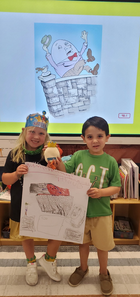 Mrs. Melissa's class learned about making predictions when learning about Humpty Dumpty. Then we finished with partner drawings!