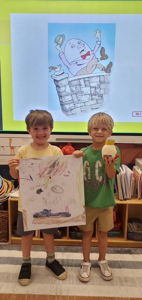 Mrs. Melissa's class learned about making predictions when learning about Humpty Dumpty. Then we finished with partner drawings!