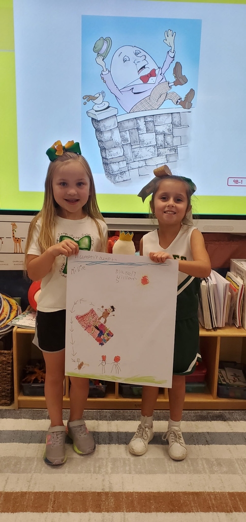 Mrs. Melissa's class learned about making predictions when learning about Humpty Dumpty. Then we finished with partner drawings!