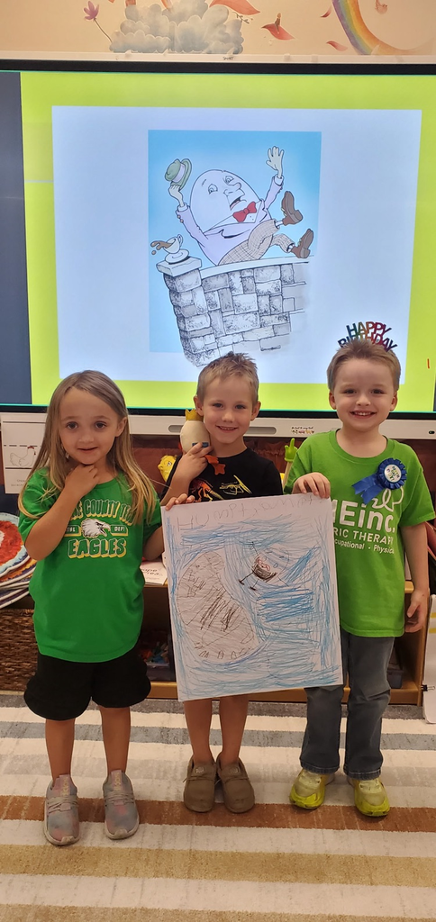 Mrs. Melissa's class learned about making predictions when learning about Humpty Dumpty. Then we finished with partner drawings!