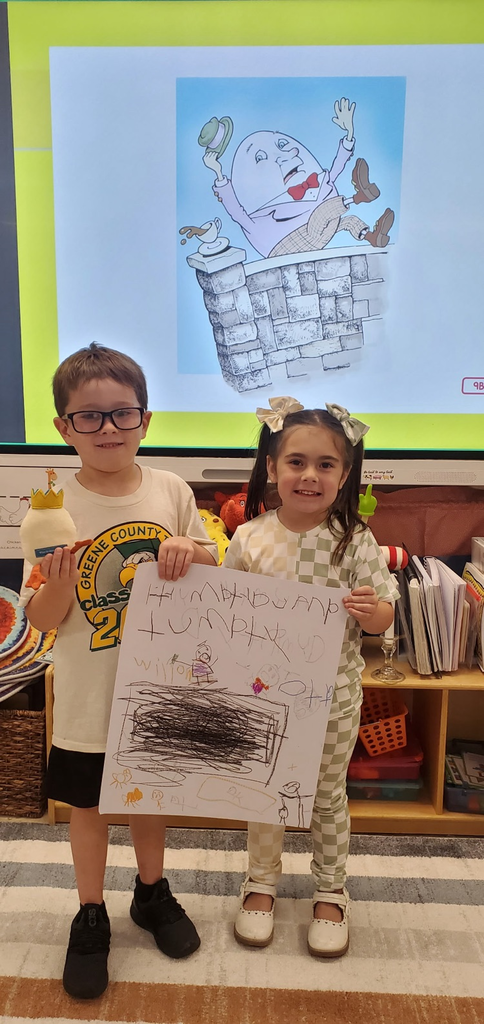 Mrs. Melissa's class learned about making predictions when learning about Humpty Dumpty. Then we finished with partner drawings!