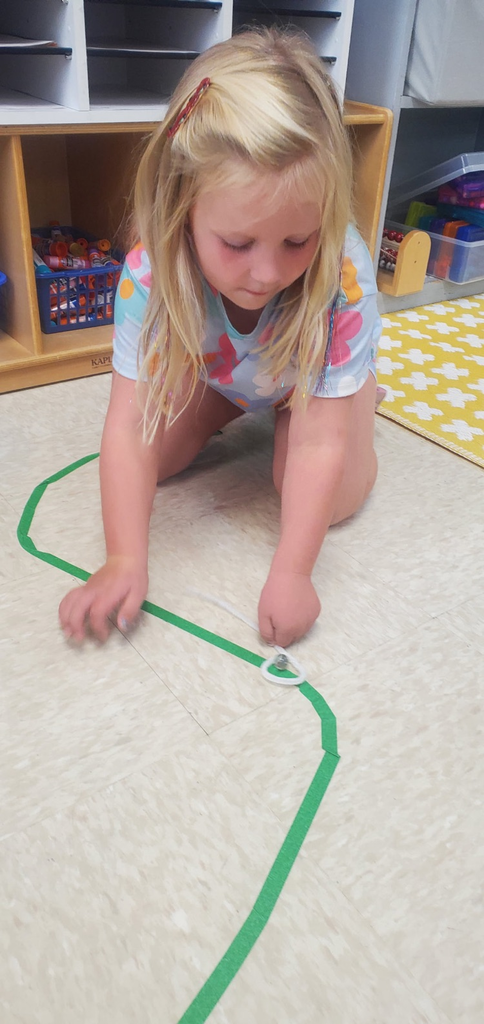 Mrs. Melissa's class learning about lines which leads us to writing: Took our snails for a walk today on spirals, zigzag, vertical, horizontal, diagonal, wavy and ×/+ lines too!!