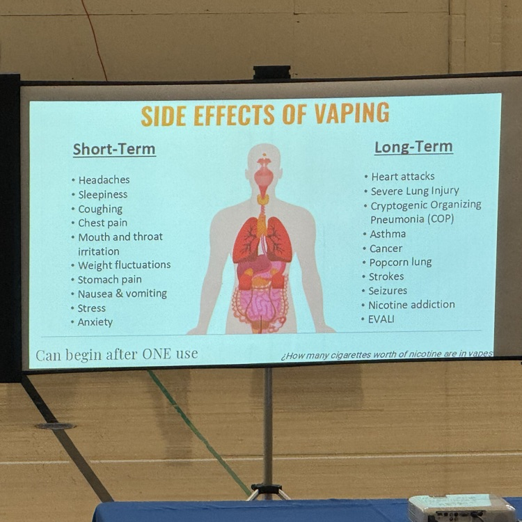 Thank you to Arkansas Sheriffs Association  representative Ms. Townsend for presenting about the dangers and cost of using vapes today to our students. 
