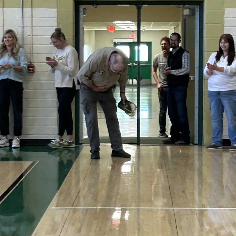 Mr. Newberry was voted by students as our support staff member of the month. Great day to be a Junior Eagle! 🦅 