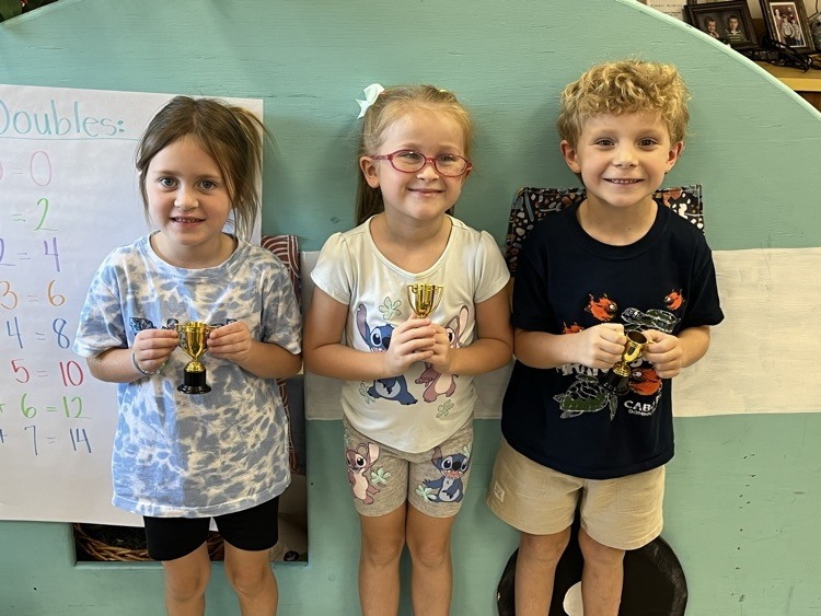 The following students in Mrs. McMillon’s class have earned their first “Tricky Word Trophy” for knowing all their tricky words for the first 9 weeks. 