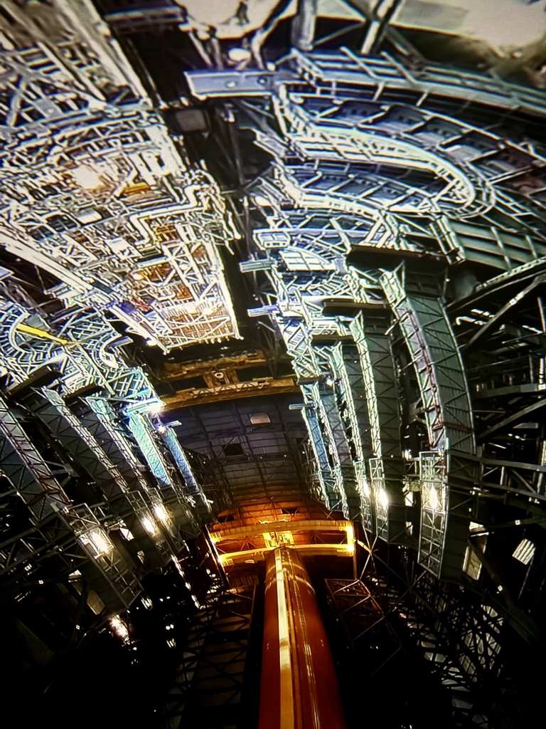 View inside the sphere of the space station