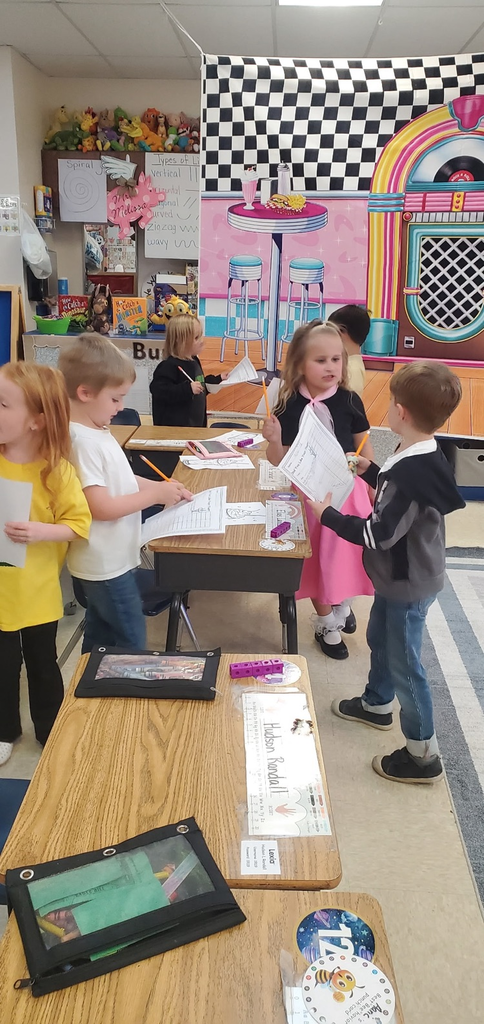 We made it to the Fabulous 50s! Soda floats, Sock Hop, Soda Float questioning, snacks of the 50s and more! Learning in the 50s is fun!!