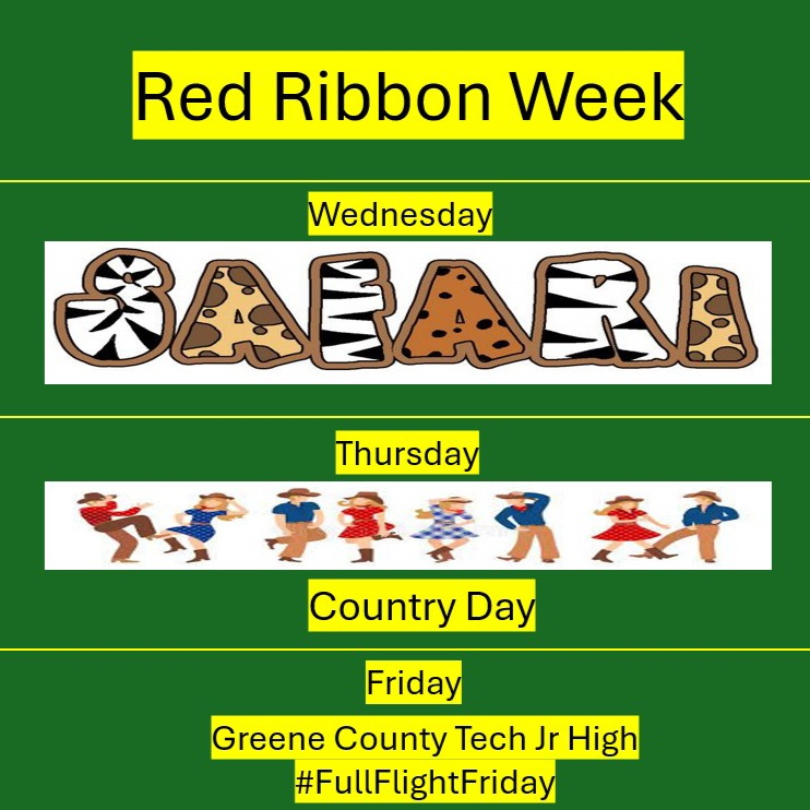 Red Ribbon Week Dress Up Days Wednesday- Friday