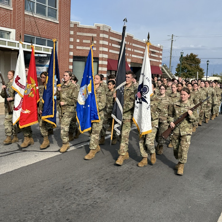 GCT JROTC marched in the Veterans Parade @ Jonesboro and they represented Tech well. Great Day To Be An Eagle & Thank You to our Veterans for their service! ๐ฆ
