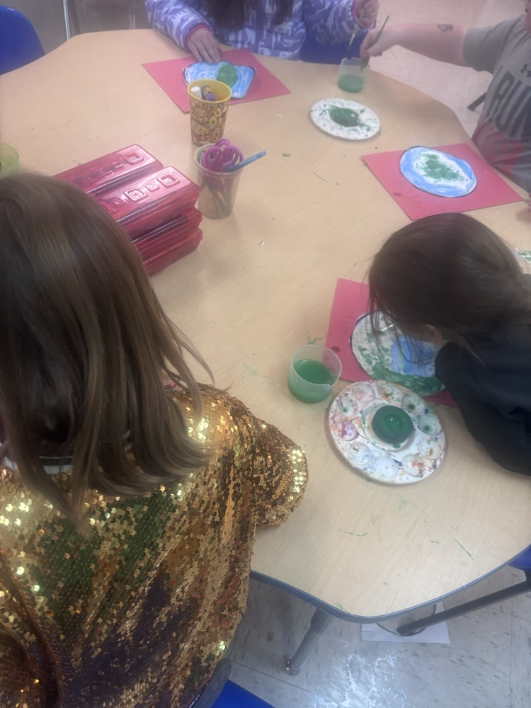 Topographic earth maps using salt and water color with Mrs Strickers class in art today!
