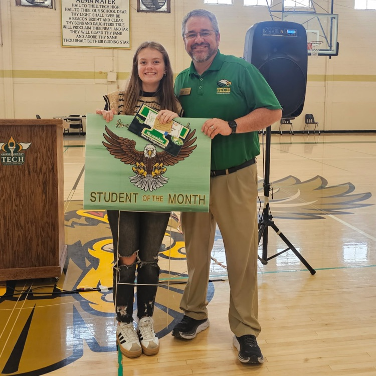 congrats to our students of the month: Michael Newboles & Alexis Klingensmith! Great Day To Be A Jr Eagle! 🦅