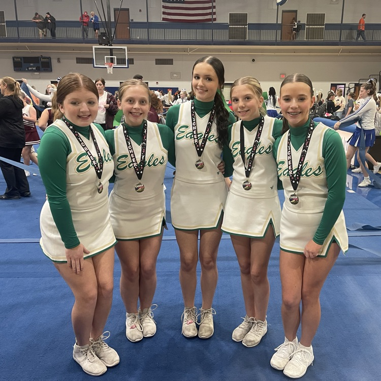 Congrats GCTJHS Cheer @ Bald Knob. racking up the awards! Great Day To Be A Jr Eagle Cheerleader! 🦅 