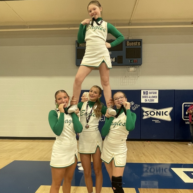Congrats GCTJHS Cheer @ Bald Knob. racking up the awards! Great Day To Be A Jr Eagle Cheerleader! 🦅 