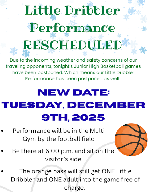 Little Dribbler Rescheduled for December 9th 2025
