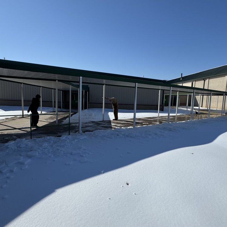 Thank you to our custodial staff for working on clearing all campuses today. Especially thank you to Mr Newberry, Ryan and Neesie for working on the Jr High stairs and sidewalks. These folks truly make it clear why It Is A Great Day To Be A Jr Eagle!