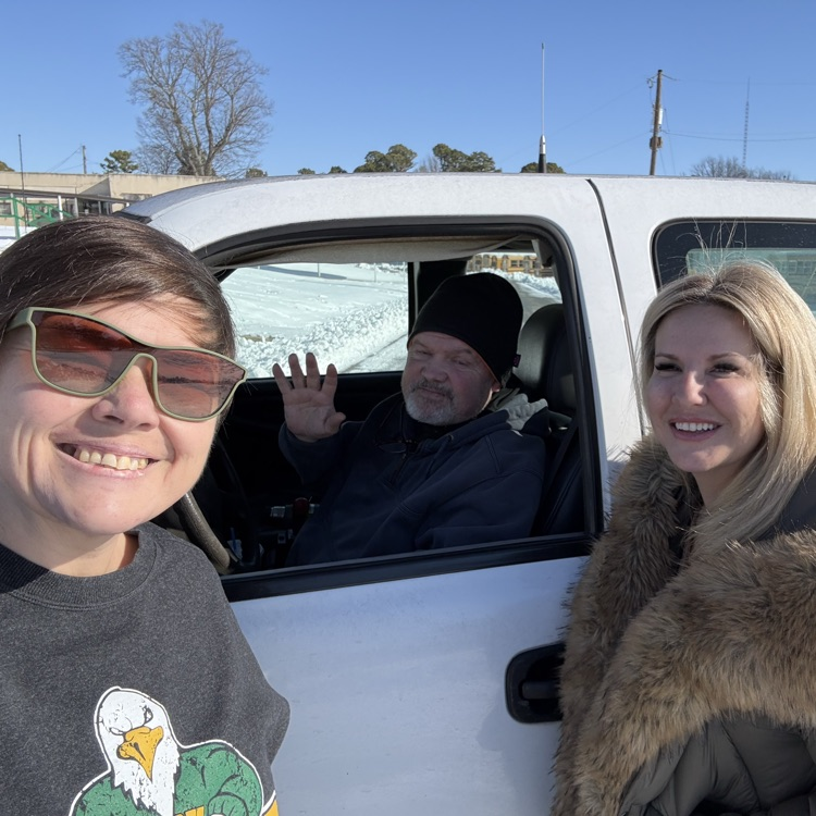 Thank you to our custodial staff for working on clearing all campuses today. Especially thank you to Mr Newberry, Ryan and Neesie for working on the Jr High stairs and sidewalks. These folks truly make it clear why It Is A Great Day To Be A Jr Eagle!