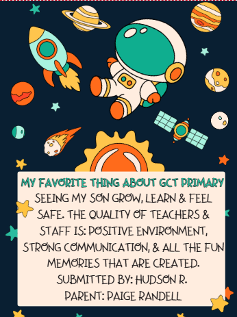 My favorite thing about GCT Primary 