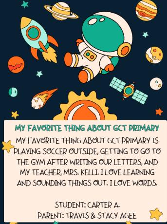 My favorite thing about GCT Primary