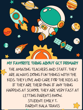 My favorite thing about GCT Primary