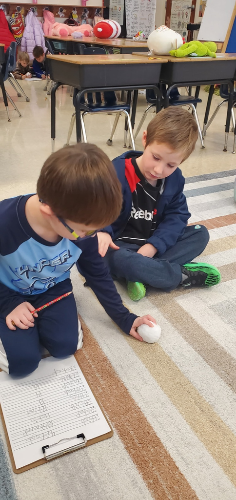 Mrs. Miller's class returned after a snow break and did some Snowball writing with blends and digraphs.