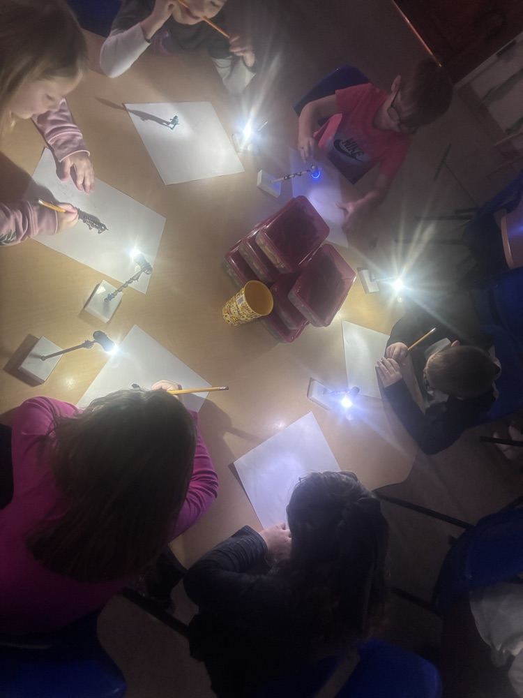 Ms. Maggie’s class drawing shadows!!