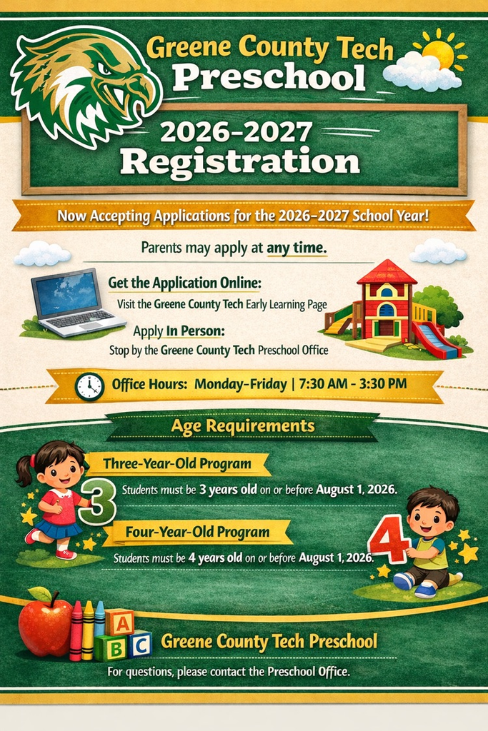 GCT preschool registration flyer