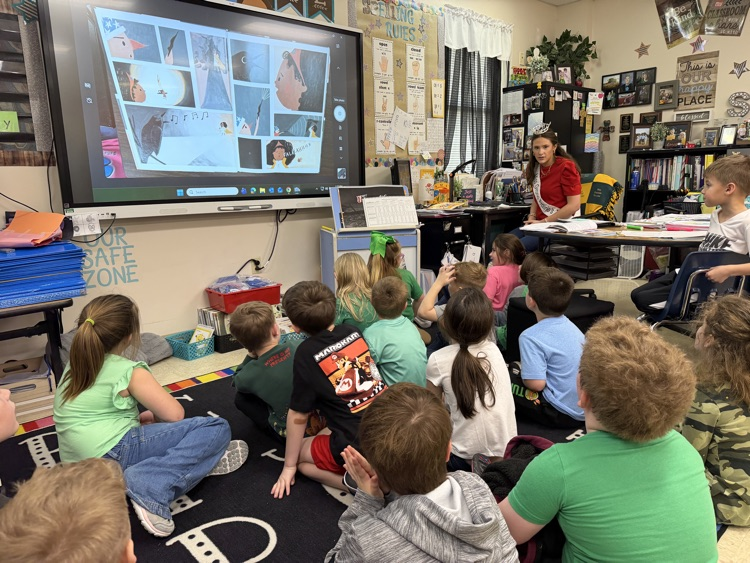 Sawyer Jackson from GCT JR. high read a story to Mrs. Stricker’s class.  She did an “brilliant”job. 