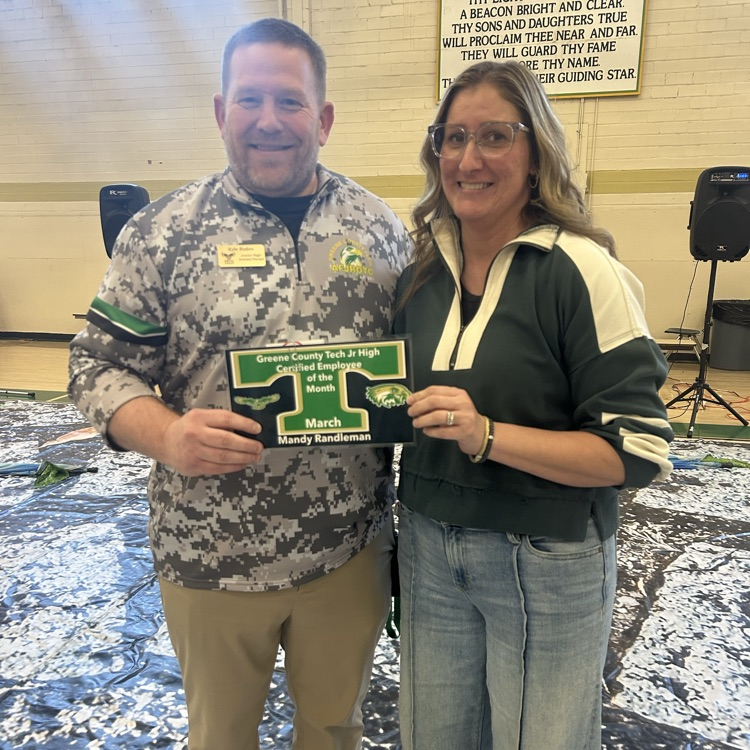 Congrats to the GCTJHS Teacher of the month: Mrs Randleman: Great Day To Be A Jr Eagle! 🦅