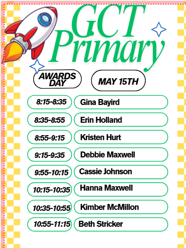 2025 Awards Day Schedule